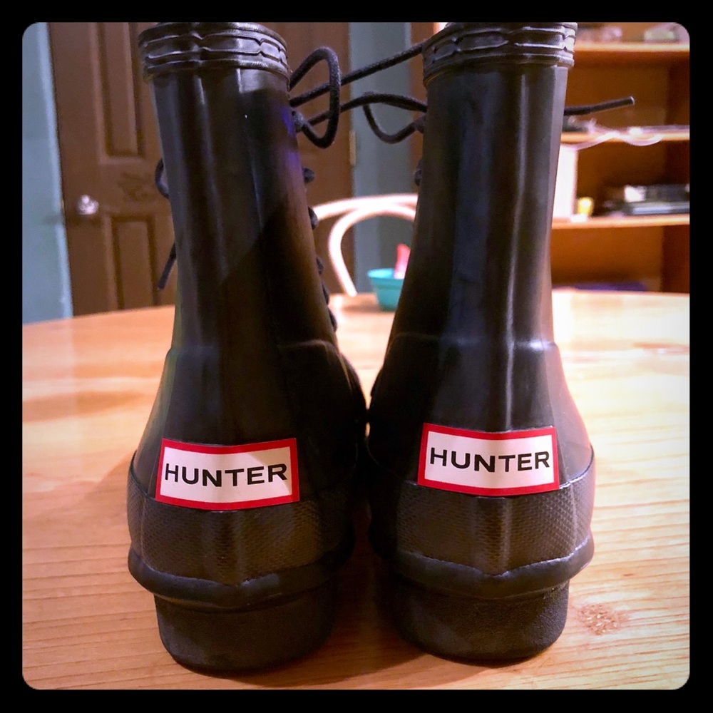 Hunter Original rubber lace up boots